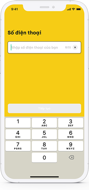 Nhập số điện thoại