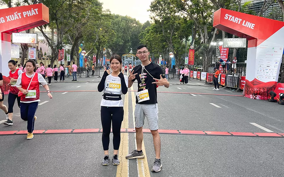 Trong tuần chạy deadline, cuối tuần thì chạy Techcombank Marathon! 1 TAPPIES check-in tại Techcombank Marathon