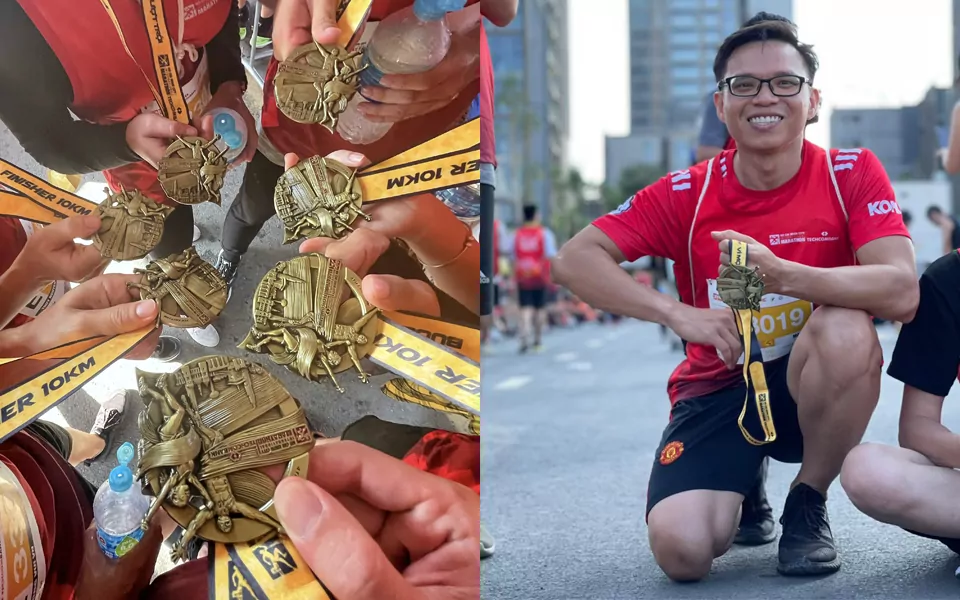 Trong tuần chạy deadline, cuối tuần thì chạy Techcombank Marathon! 3 Huy chương Techcombank Marathon của nhà TAPTAP sau hôm nay
