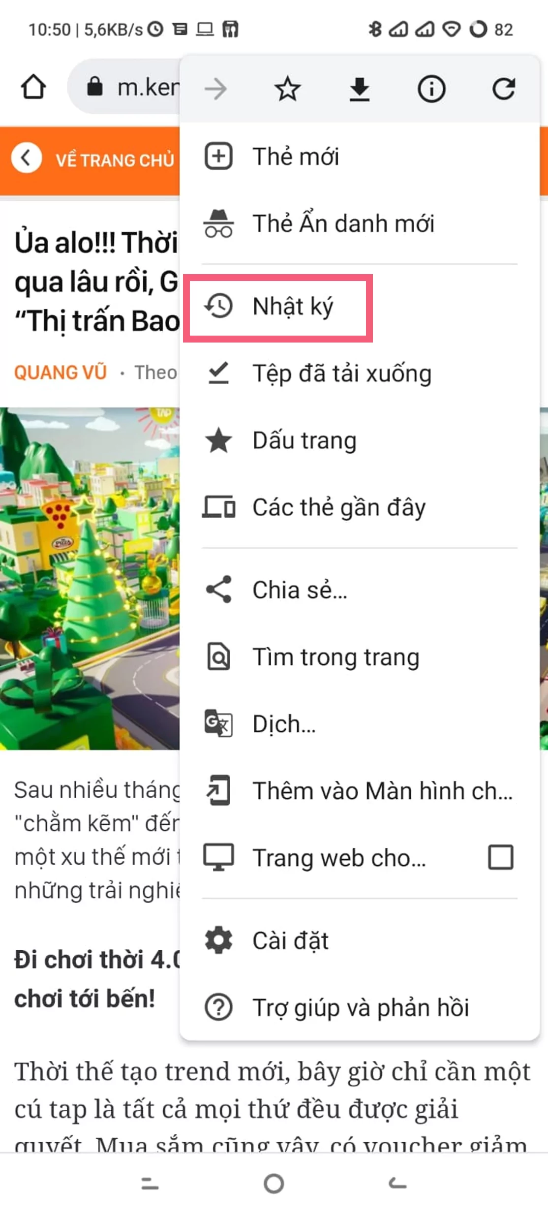Mẹo tối ưu trải nghiệm khi khám phá Thị trấn Bao VUI 5 clear cache android 2