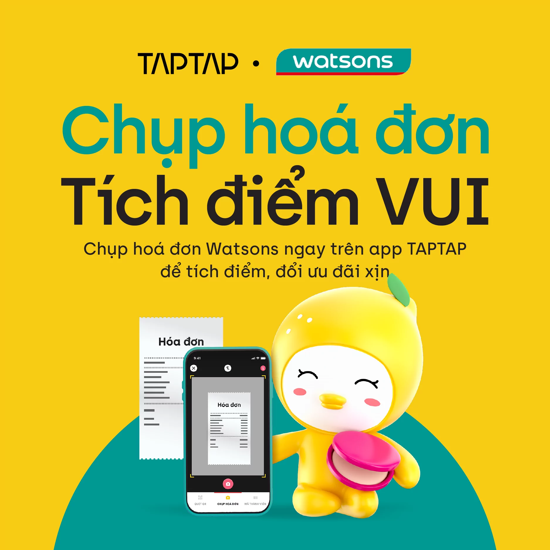 Chụp hóa đơn Watsons, hóa ngay ra quà xinh ? 1 Chụp hoá đơn tích điểm Watsons trên TAPTAP Vietnam
