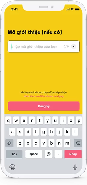 Nhập mã giới thiệu