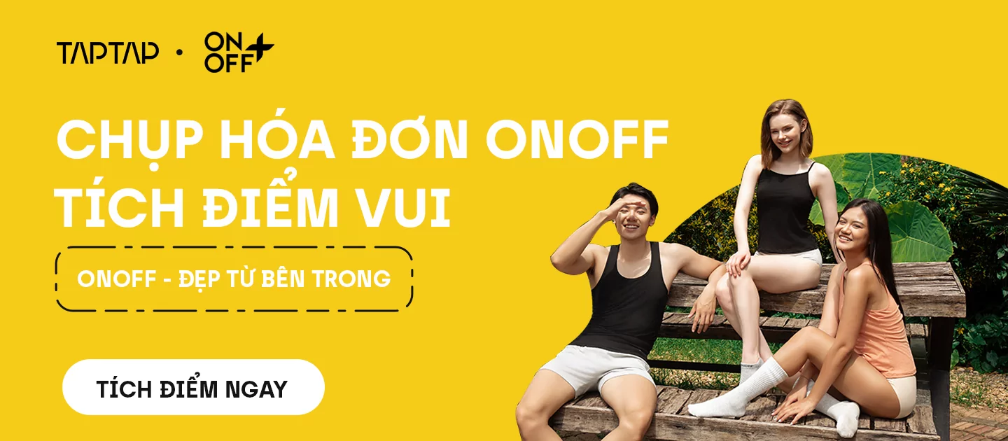 Chụp hóa đơn ONOFF, tích VUI 5% - Tận hưởng ưu đãi bất tận! 1 ONOFF INAPP
