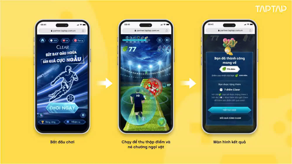 CLEAR x TAPTAP: Sport Run - Sút Bay Gàu Ngứa 3 02-cach-choi-game-tich-diem-nhan-qua-tu-clear