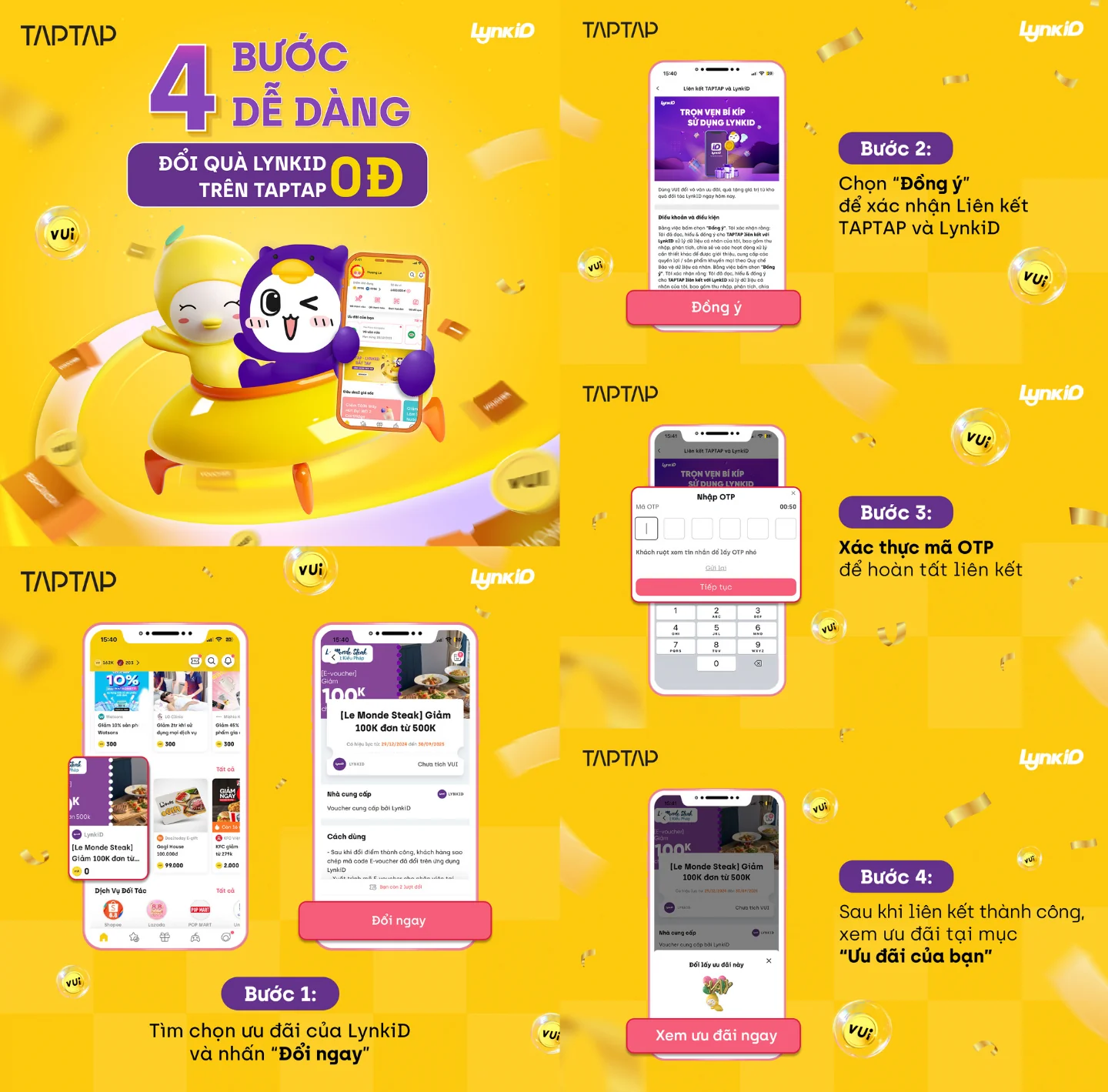 HƯỚNG DẪN CHI TIẾT ĐỔI QUÀ 0Đ TỪ LYNKID TRÊN TAPTAP SIÊU DỄ 1 huong dan lynkid website