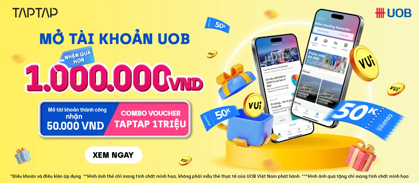 mở tài khoản uob taptap tang qua 1 trieu