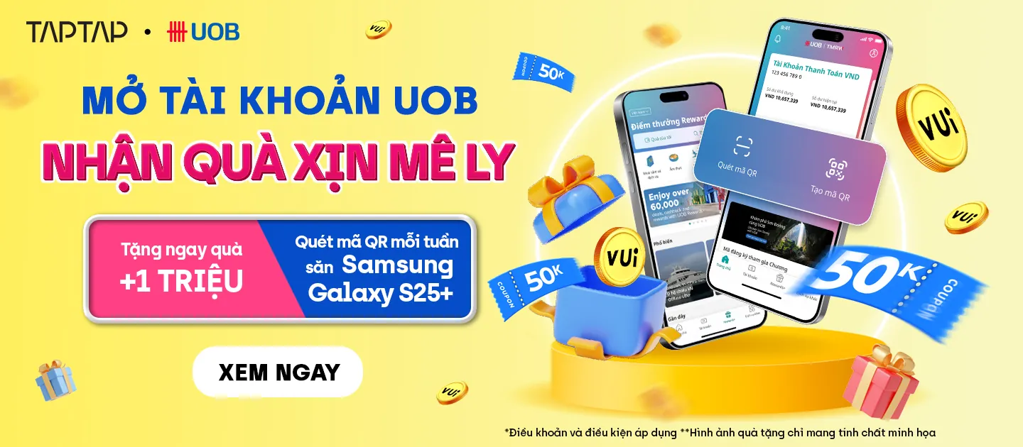 mở tài khoản uob taptap tang qua 1 trieu